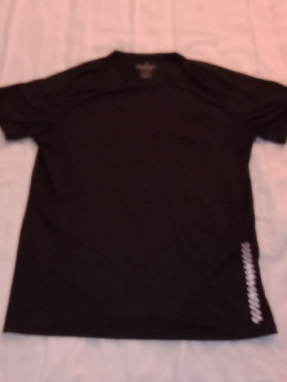 American Eagle Outfitters Black Short-Sleeve Tee with Side Logo